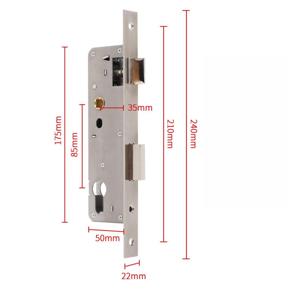 Stainless Steel Aluminum Door Lock Universal Frame Mortise Lock Safety Exterior Door Lock  Home