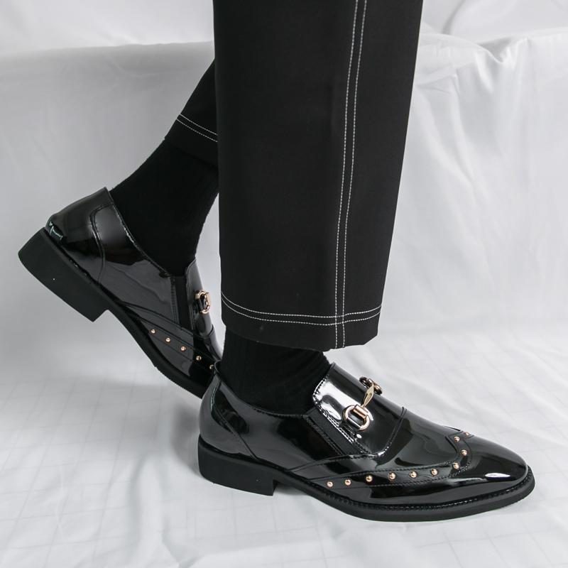 Fashion Street Trendy Leather Casual Shoes Fashionable and Comfortable Hairstylist Leather Shoes Quality Business Men's Casual Loafers