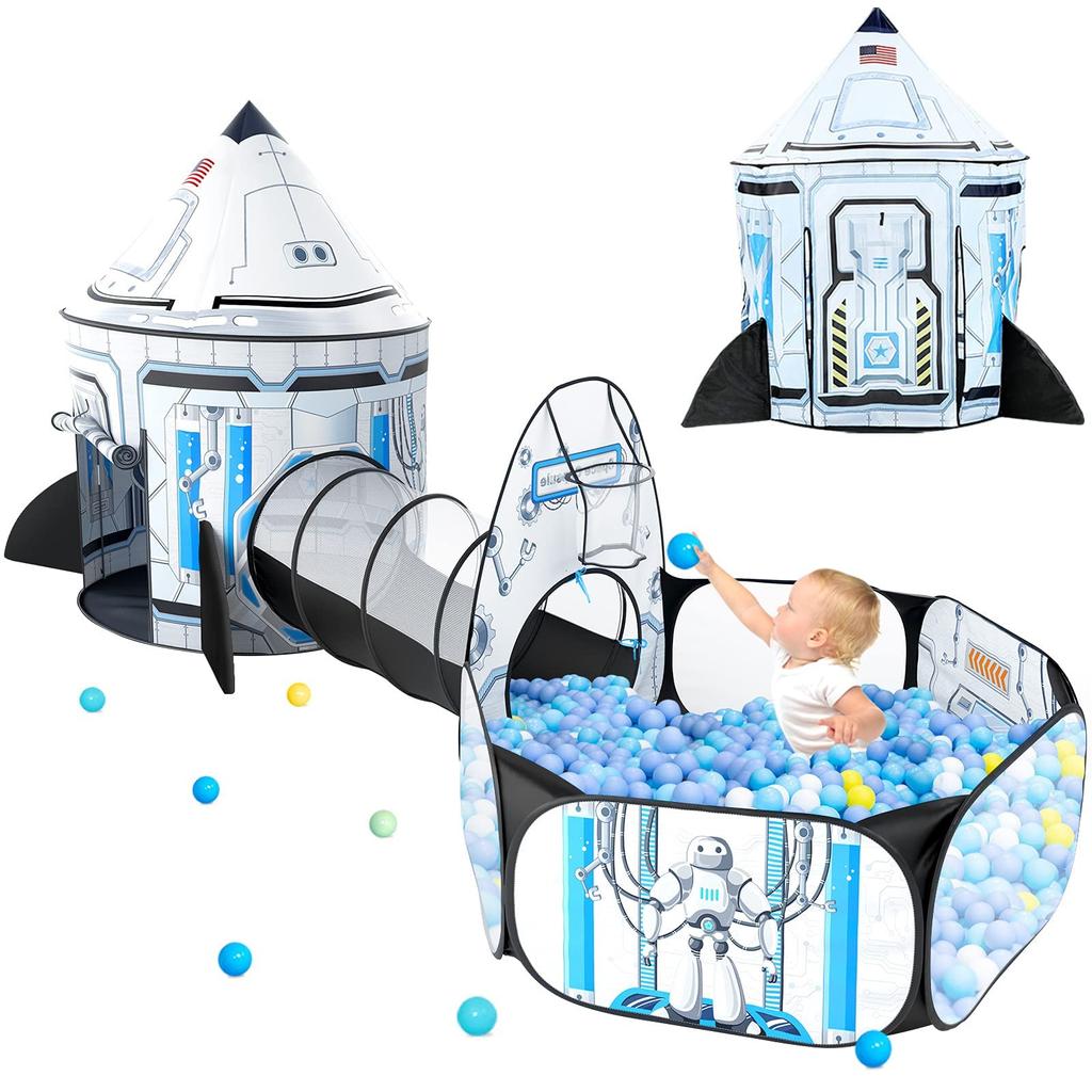 Kids Ball Ball Pool with Toy Space Toy Kids Simple Baby Secret Indoor Play Astronaut Tent, House, Tunnel, Children's Tent, Tent, Rocket, Girls, Boys,
