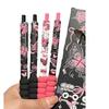 4pcs/set Retro Gel Pen Creative Design Butterfly Floral Stationery Gel Pen 0.5mm Black Ink Pen for Writing Student Supplies
