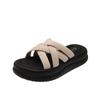 New Cross-strap Flat-bottomed Slippers Summer Women Wear Sandals Fashion Soft-soled Home Slippers Korean Version Sandals Women
