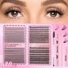 Diy Segmented Single Tuft False Eyelashes 8-16Mm Eyelashes With Glue Tweezers