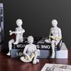 1Pcs Desk Ornament Accessories Abstract Thinker Sculpture Art Creative Home Office Decor Statue