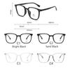 Photochromic Anti Blue Light Eyewear Men Women Vintage Blue Light Resistant Eyeglasses Square Glasses Frame Chameleon Spectacles