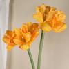 4 Heads Artificial Clivia Flowers Branch Real Touch Fake Flower  Outdoor Garden Decor