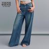 Teenie Weenie Women's 2025 Autumn Relaxed Wide-Leg Jeans