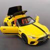 New 1:22 Benz SL63 Model Toy Car Alloy Diecast Light Sound Pull Back Doors Opened Convertible Sports Cars Models Collection Gifts