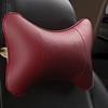 Car Neck Pillows Filled Fiber Pack Headrest Car Pillow Travel Healthcare Universal Pu Leather For Head Pain Relief 1pcs Both Side