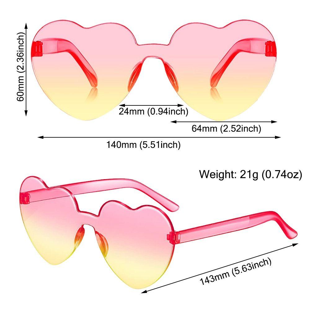 Adults Colorful Candy Color Party Sun Glasses Shades Heart Glasses Heart-shaped Sunglasses