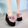 Women's 11cm High Heel Bow Slippers - Sexy, Cute, Summer, Non-Slip, Thick Sole Flip Flops for Outdoor and Nightclub Wear