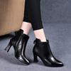 Botas Femininas Women Fashion Sweet High Quality Black Patent Leather Ankle Boots Lady Classic Comfort Autumn Party Shoes A57