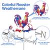 New Metal Weathervane Rooster Wind Direction Indicator Farmhouse Garden Weather Vane Spinner Measuring Tools Outdoor Decorations