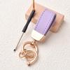 Cute Small Keychains for Women Rose Golden Metal Ring Clasp Keychain with Mini Screwdriver Bag Decoration Pendant