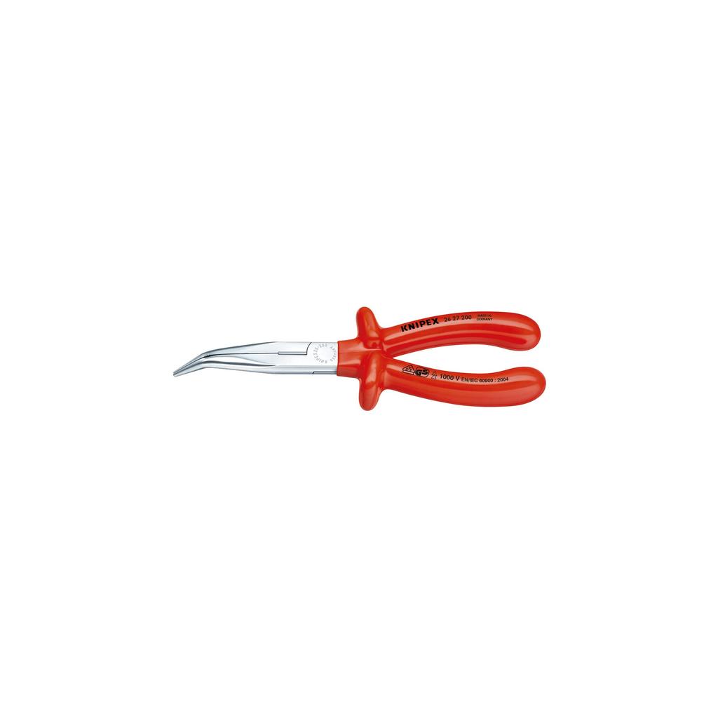 KNIPEX 2627-200 Insulated 40° Bent Nose Pliers, 1000V