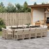VidaXL Garden Dining Set and Cushions 15 Pcs Beige, Outdoor Dining Set 3210874