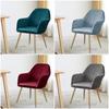 High Arm Chair Cover Super Soft Velvet Elastic Dining Chair Slipcovers Chair Seat Protector For Dining Room Home Decor