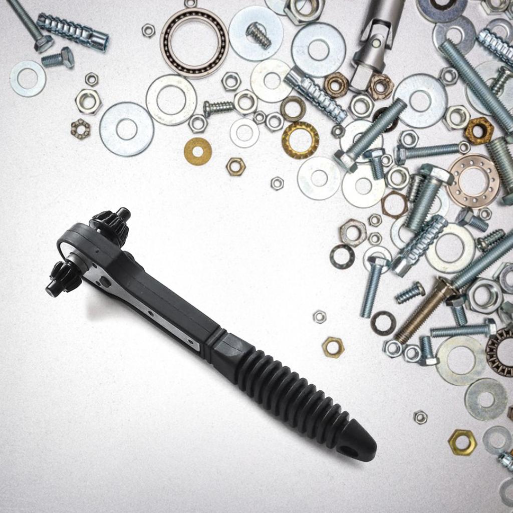 Drill Chuck Key 2 In 1 Ratchet Spanner Drill Chuck Key Wrench Electric Drill Clamping Tool Dual-use Ratchet Spanner