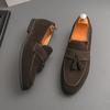 Fashion Suede Leather Man Casual Shoes Comfortable Male Business Shoes Fashion Loafers Handmade Slip On Flats Moccasins Driving Shoes