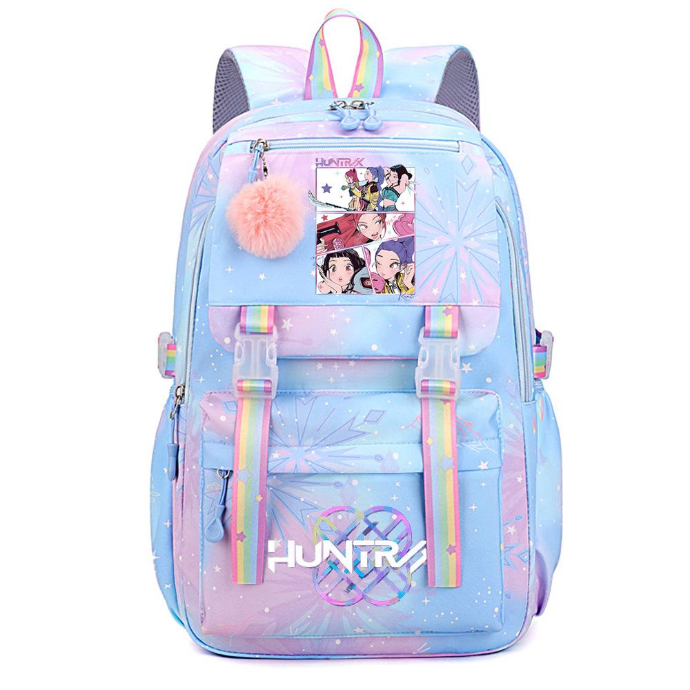 Cute Anime K-Pop Demon Hunters Printed Large Capacity Waterproof Backpack Teenger Student Girl Boy Schoolbag Bookbag Women Travel Bag Rucksak