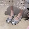 Fashion 2025 New Designer Crystal Women Mary Jane Shoes Comfort Soft Sole Ladies  Round Toe Dress Ballet  Style Flats Shoes