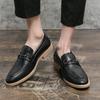 Fashion Men's Casual Shoes  Men Retro British Style Loafers Mens Slip-on  Driving Comfortable and breathableWalking Men's Shoes