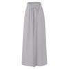 Women's Solid Color Trousers Elastic Belt Wide Leg High Waist Long Culottes