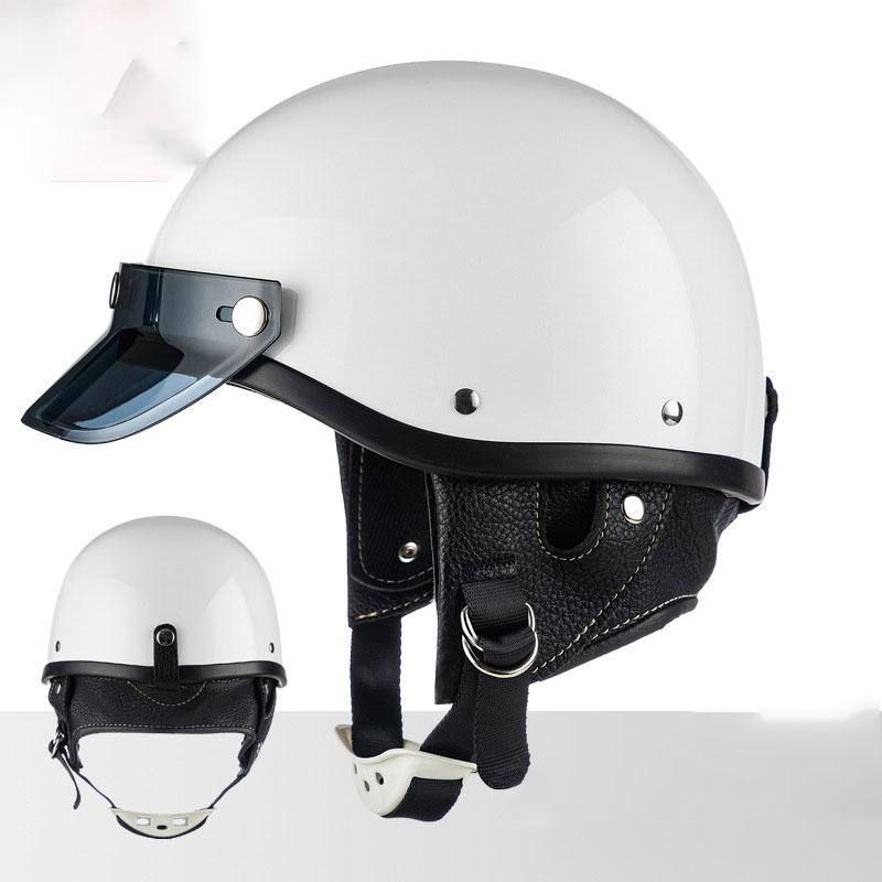 Men Vintage Half Face Motorcycle Helmet Men Scooter Retro Helmet Motorbike Biker Moto Casco For Harley Style