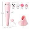 4 In 1 Electric Face Cleansing Brush for Facial Skin Care Wash Sonic Vibration Massage Tool Acne Pore Blackhead Silicone Cleaner