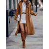 Autumn Winter Fashion Long Solid Color Long Sleeve Stuffed Hooded Jacket Women Coat Windbreaker