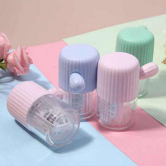 Contact Lens Washer with Tweezer Drawstring Energy Saving Contact Lens Cleaning Case Box Mini Contact Lens Manual Spin Cleaner Travel Use