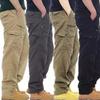 Wear-resistant Multi-pocket Overalls, Men's Straight-leg Trousers, Work Pants, Labor Insurance Pants, Loose and Fat Pants