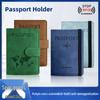 Leather Passport Holder Set with Magnetic Buckle - Multi-Functional PU Leather Document Bag