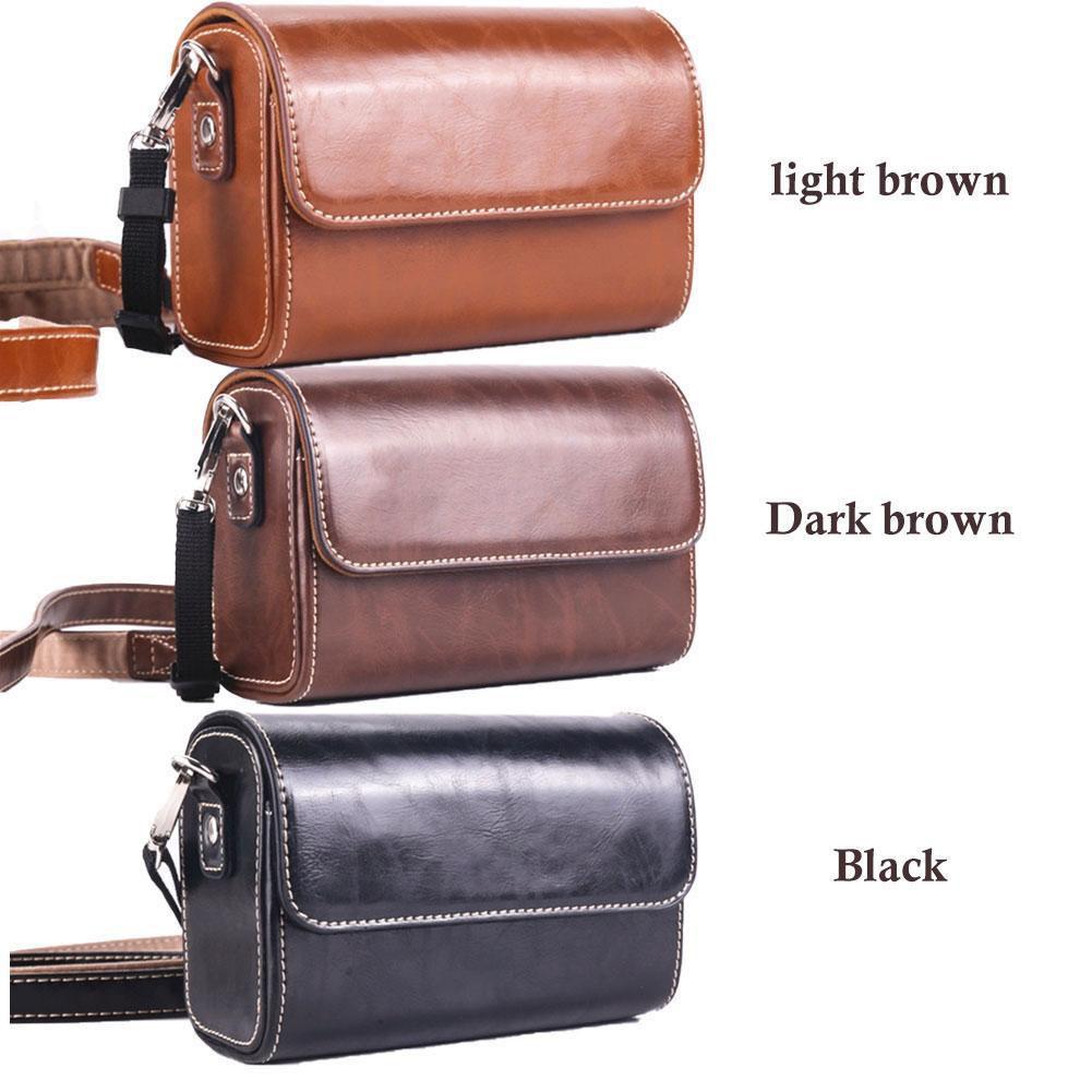 Retro Camera Leather Bag Case With Shoulder Belt for Sony HX90 RX100 G7X3 HX99 G7X2 SX730 For C E7L9