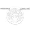 [R4031] - Silver 'Tree of Life' Necklace (rhodium) - 20 Mm