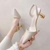 Hot Sale Shoes Female Women's High Heels Summer Party Pumps Solid Color Women Slip-on Pointed Toe Closed Toe Shoes