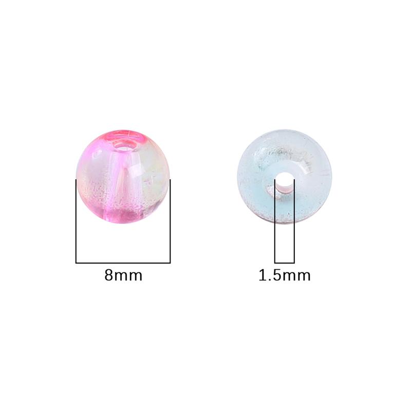 2000Pcs Crystal Glass Beads Jelly Bubble Loose Spacer Beads for DIY Necklace Bracelet Jewelry Making