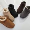 Fashion Winter Ankle Rubber Boots For Women Australian Genuine Cowhide Leather Classic Snow Boots Solid Ladies 'Shoes