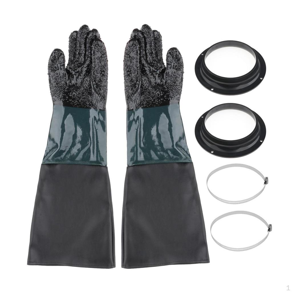 Sandblasting Gloves for Sandblast Cabinets, 23.6 Inch Model 60, 90, 110, 260