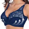 Sexy Ultra-thin Solid Color Lace Hollow Large Size Bra Gather Steel Ring Comfortable Underwear Adjustable Ladies Underwear 36BC-44BC