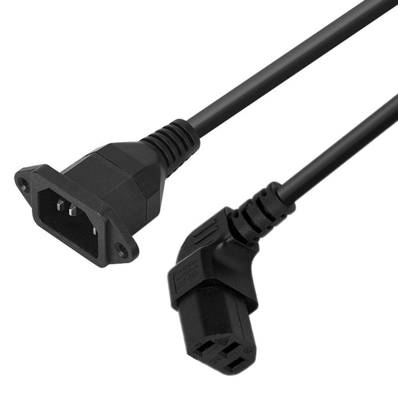 Удлинитель IEC320 C14 - C13 C14 с отверстиями для винтов C13 гнездо - C14 вилка угловой вверх/вниз/влево/вправо шнур питания