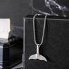 Pendant Necklace Hip Hop Geometric Electroplating Bright Luster Fadeless Decorative Gift Men Women Whale Tail Choker Necklace Sweater Chain for Dating