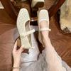 Retro Mary Jane Shoes Women's Summer New Breathable Hollow Comfortable Velcro Shoes