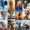 DIY Elephant 5D Diamond Painting Full Round Drill Animal Diamond Embroidery Cross Stitch Rhinestone Mosaic Home Decor