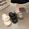 Platform Flip-flops Women Thick Bottom Sandals Women 2024 Summer French Fashion Sandals Outside Beach Sandals Sandalias De Mujer