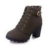 Plus Size 35-43 Winter Casual Women Pumps Warm Ankle Boots Waterproof High Heels Snow 2025 Shoes Botas Patent Botas Muje Jkm8