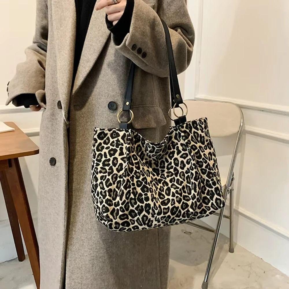 Y2k Single Shoulder Bag Street Style Women Handbags Fashion Leopard Tote Bag  Outdoor