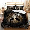 Black Gold Clock Tree 3d Bedding Set Duvet Cover Sets Comforter Bed Linen Twin Queen King Single Size Room Decor Adult Fashion