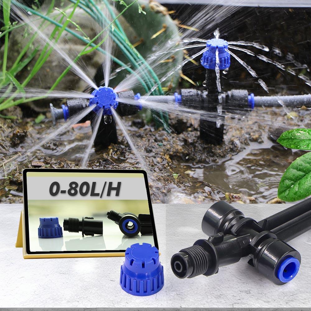 1/4" Garden Irrigation Timed System Rain Sensor LCD Timer 4/6mm Adjustable Sprinkler Drippers Outdoor Lawn Plant Pots Watering