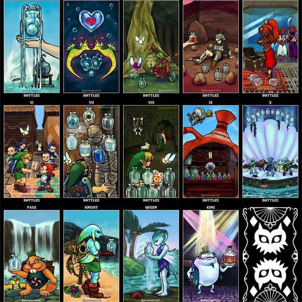 Carnival Of Time The : Majora's Mask. Classic Cards With Meanings On Them, Pocket Edition Cards For Beginners Divination