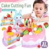 Kids' Cake and Fruit Cutting Playset - Fun Kitchen Toys for 3-Year-Olds